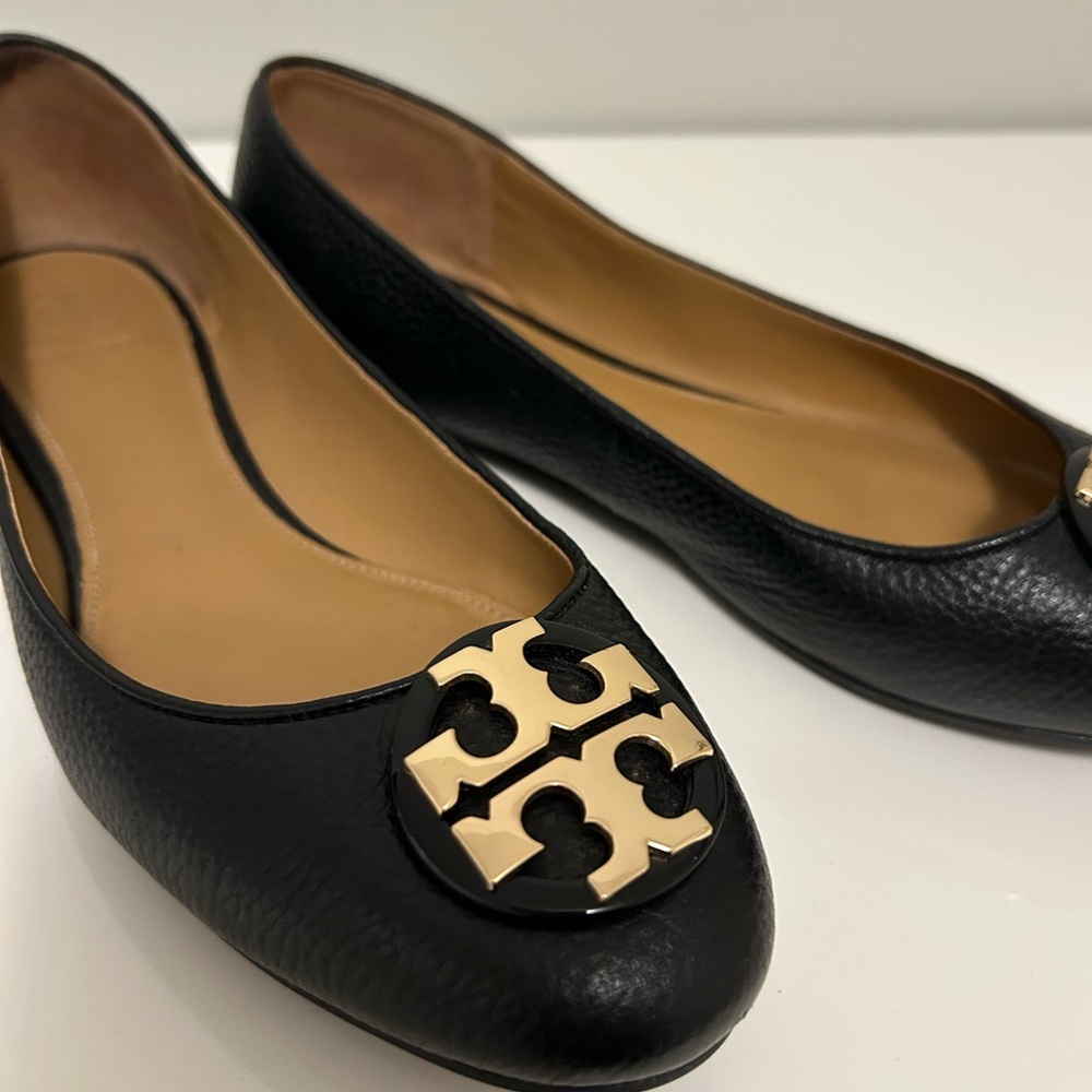 Tory Burch black flats. Size 8.
